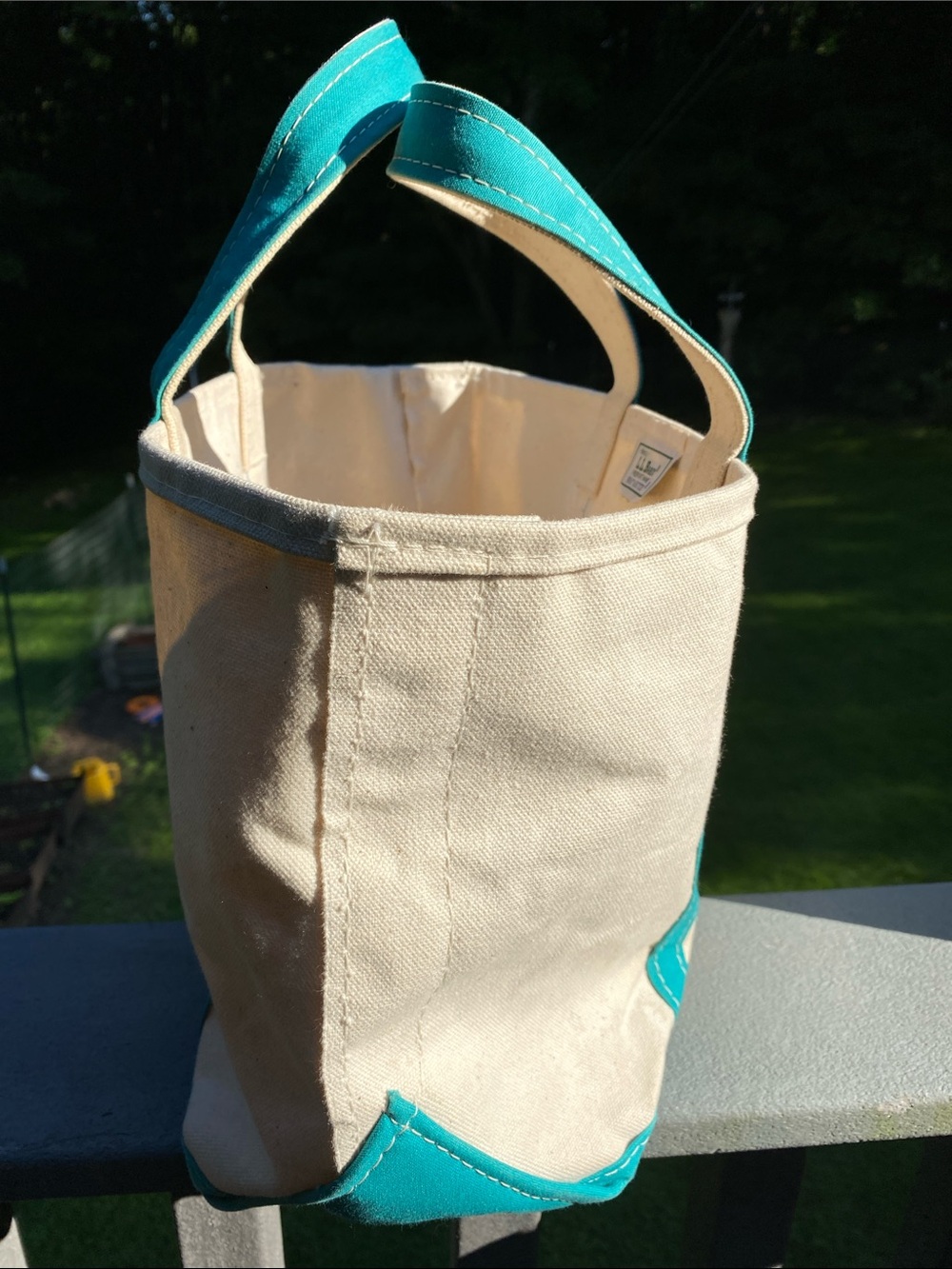 Vintage L.L.Bean BOAT AND TOTE Canvas Medium Freeport Maine FLAWS No Monogram - Picture 6 of 17
